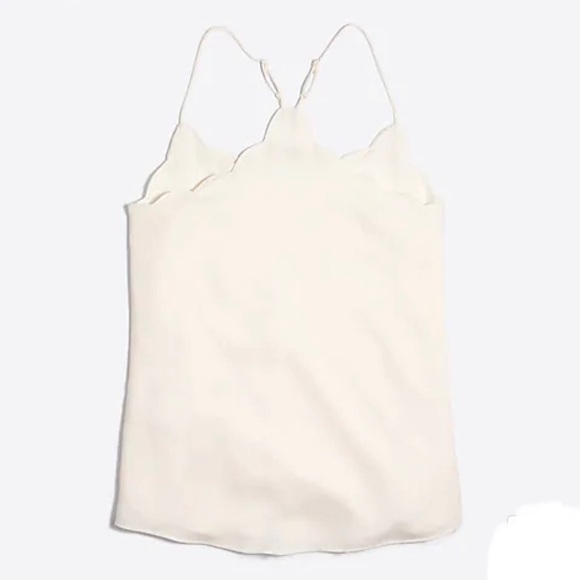 NWT! J. Crew Scalloped Cami Top, Black, Size 2 - Picture 11 of 15